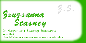 zsuzsanna stasney business card
